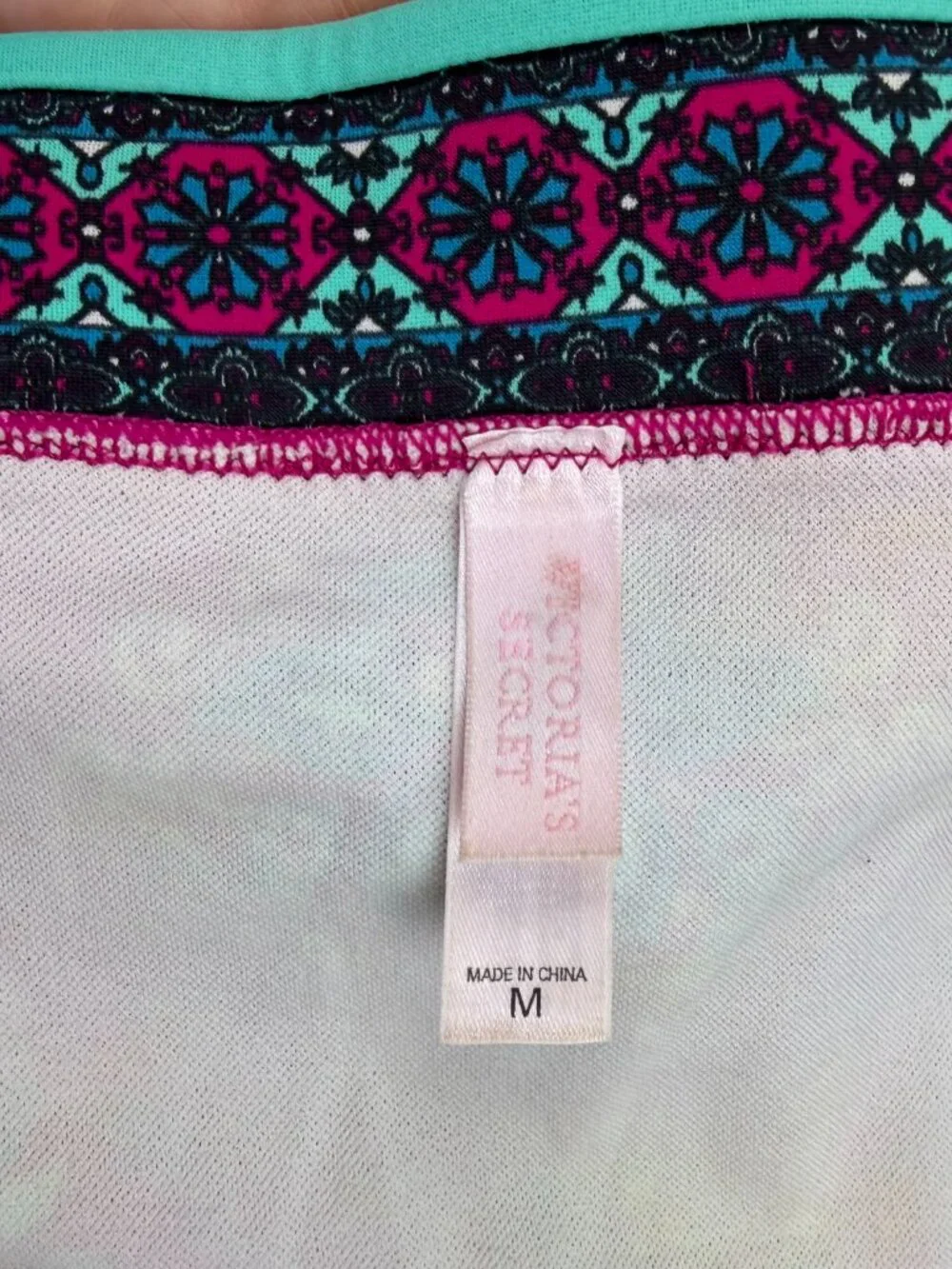 Victoria's Secret Pink Pailsey Print Bikini Bottom Sz Medium Beach Boho Festival